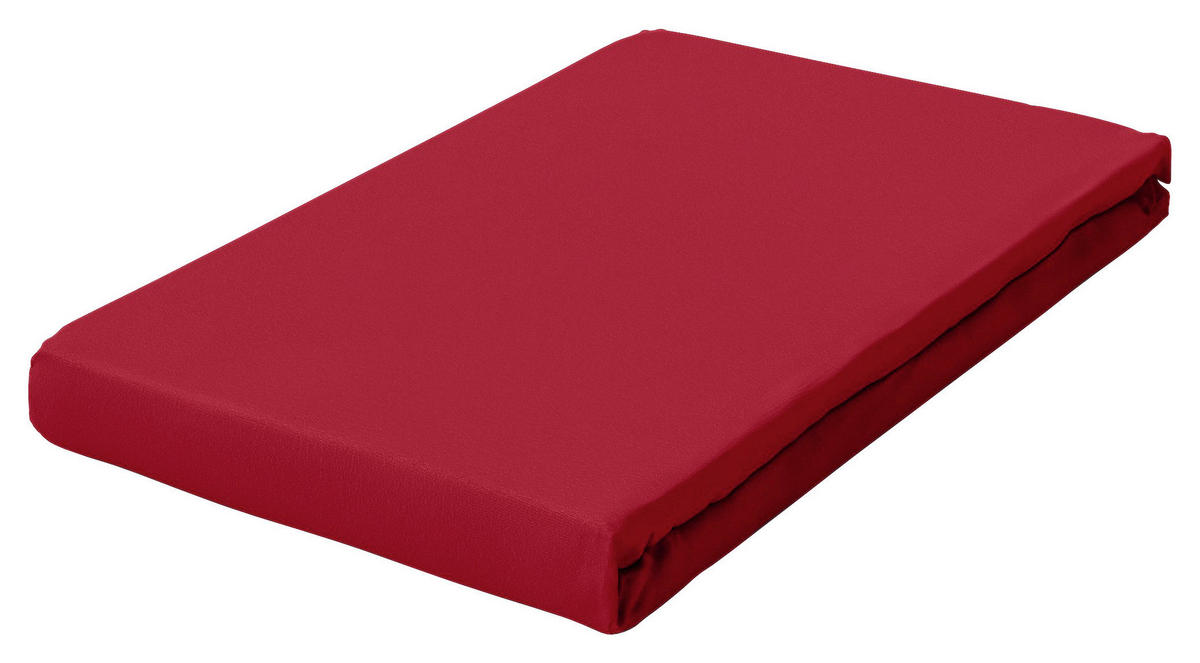 BOXSPRING-SPANNLEINTUCH 90-100/190-220 cm Jersey  - Dunkelrot, Basics, Textil (90-100/190-220cm) - Schlafgut