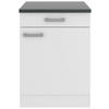 KÜCHENUNTERSCHRANK 60/84,8/60 cm  in Weiß  - Anthrazit/Buchefarben, Basics, Holzwerkstoff/Metall (60/84,8/60cm) - Optifit