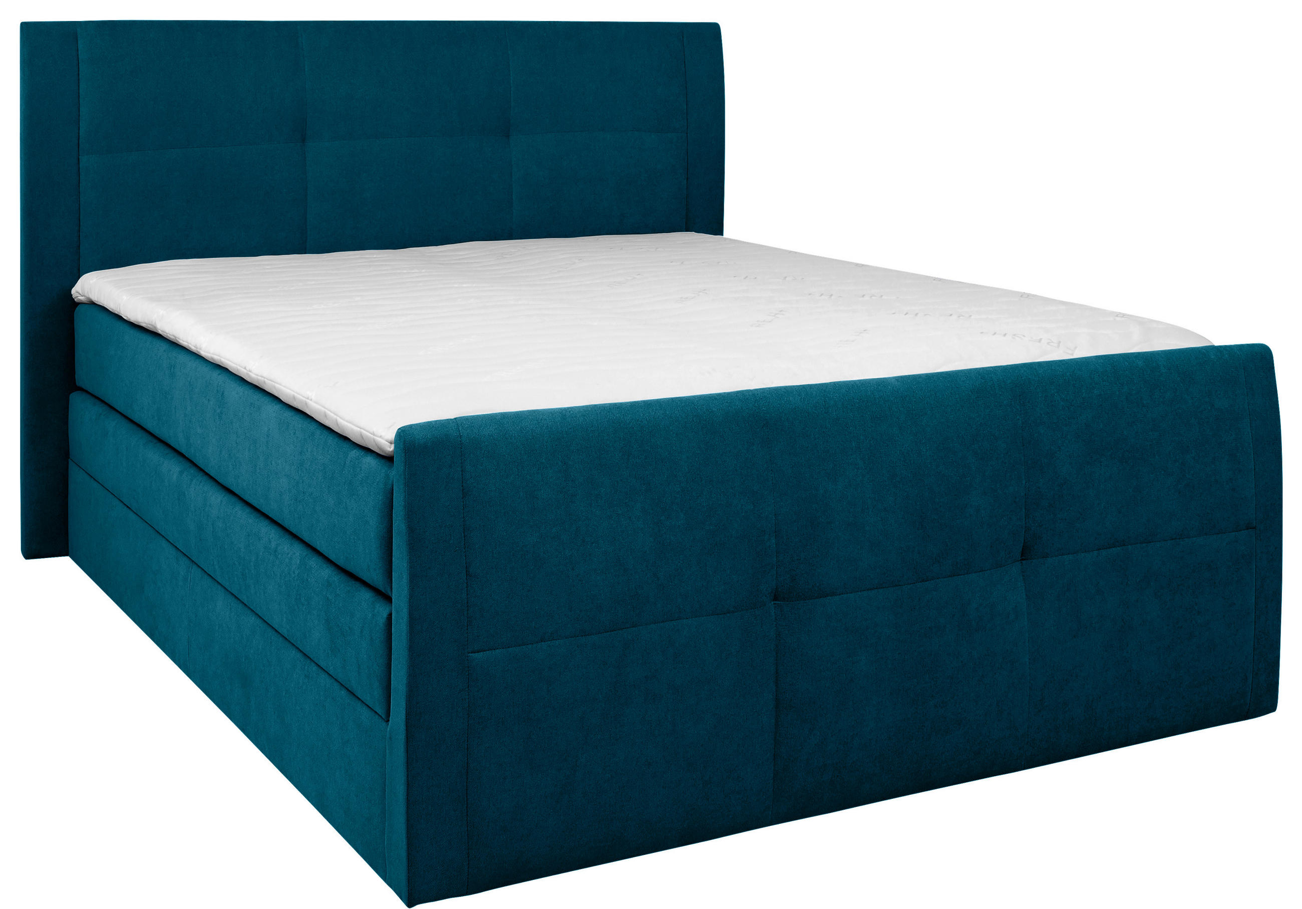 BOXSPRINGBETT 140/200 cm  in Petrol  - Petrol/Schwarz, KONVENTIONELL, Kunststoff/Textil (140/200cm) - Boxxx