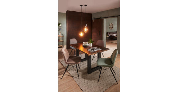 ESSTISCH in Holzwerkstoff 200/100/75 cm - Eichefarben/Schwarz, KONVENTIONELL, Holzwerkstoff (200/100/75cm) - Hom`in