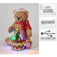 LED KARÁCSONYI FIGURA - többszínű, Basics, műanyag (25cm)