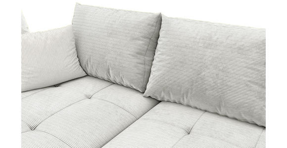 ECKSOFA Naturfarben Cord Zierkissen, Rückenkissen, Rücken echt  - Schwarz/Naturfarben, KONVENTIONELL, Holz/Textil (202/298cm) - Carryhome