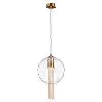 PENDELLAMPA Pendant 25/47 cm  - bronsfärgad/transparent, Trend, metall/glas (25/47cm) - MAYTONI