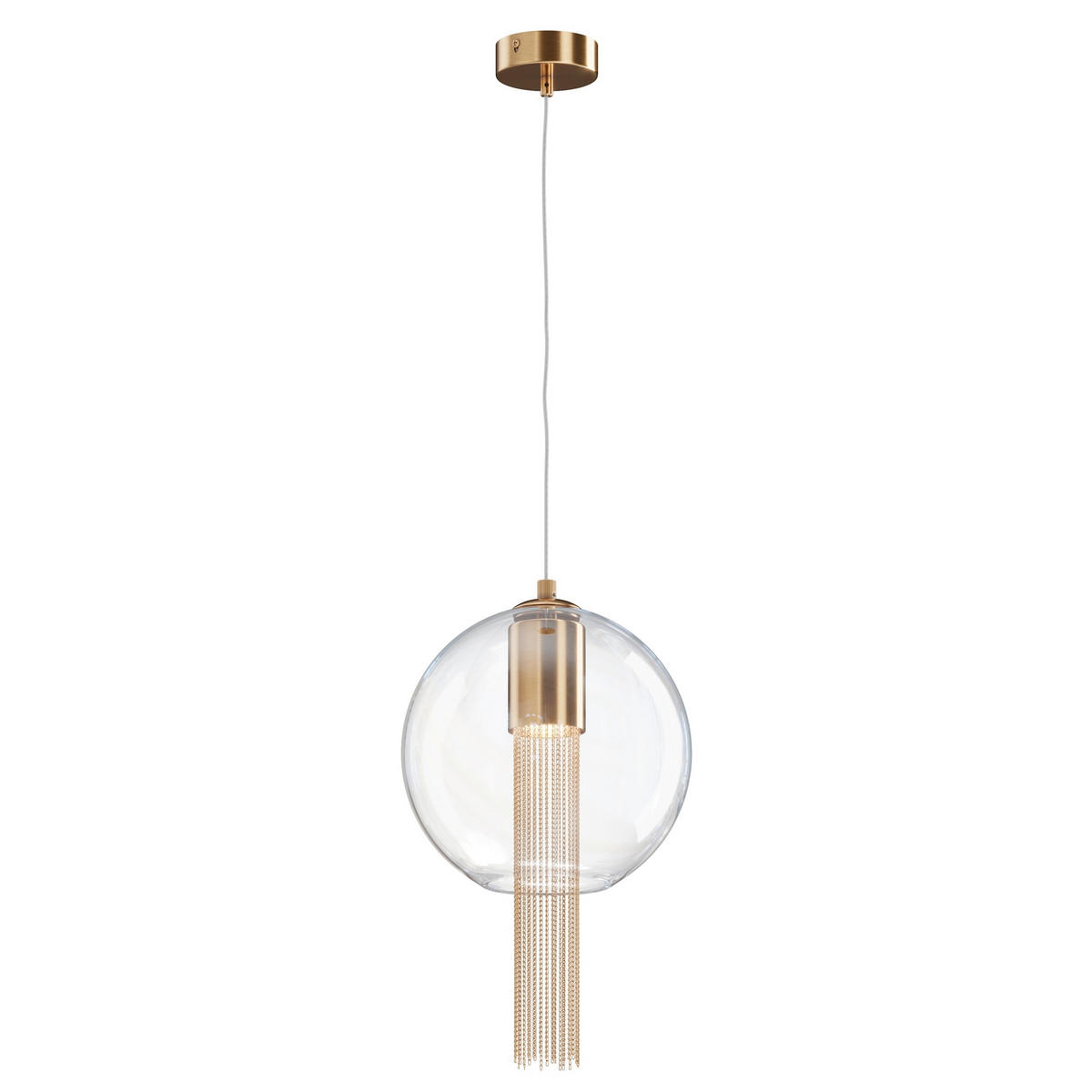 PENDELLAMPA Pendant 25/47 cm  - bronsfärgad/transparent, Trend, metall/glas (25/47cm) - MAYTONI