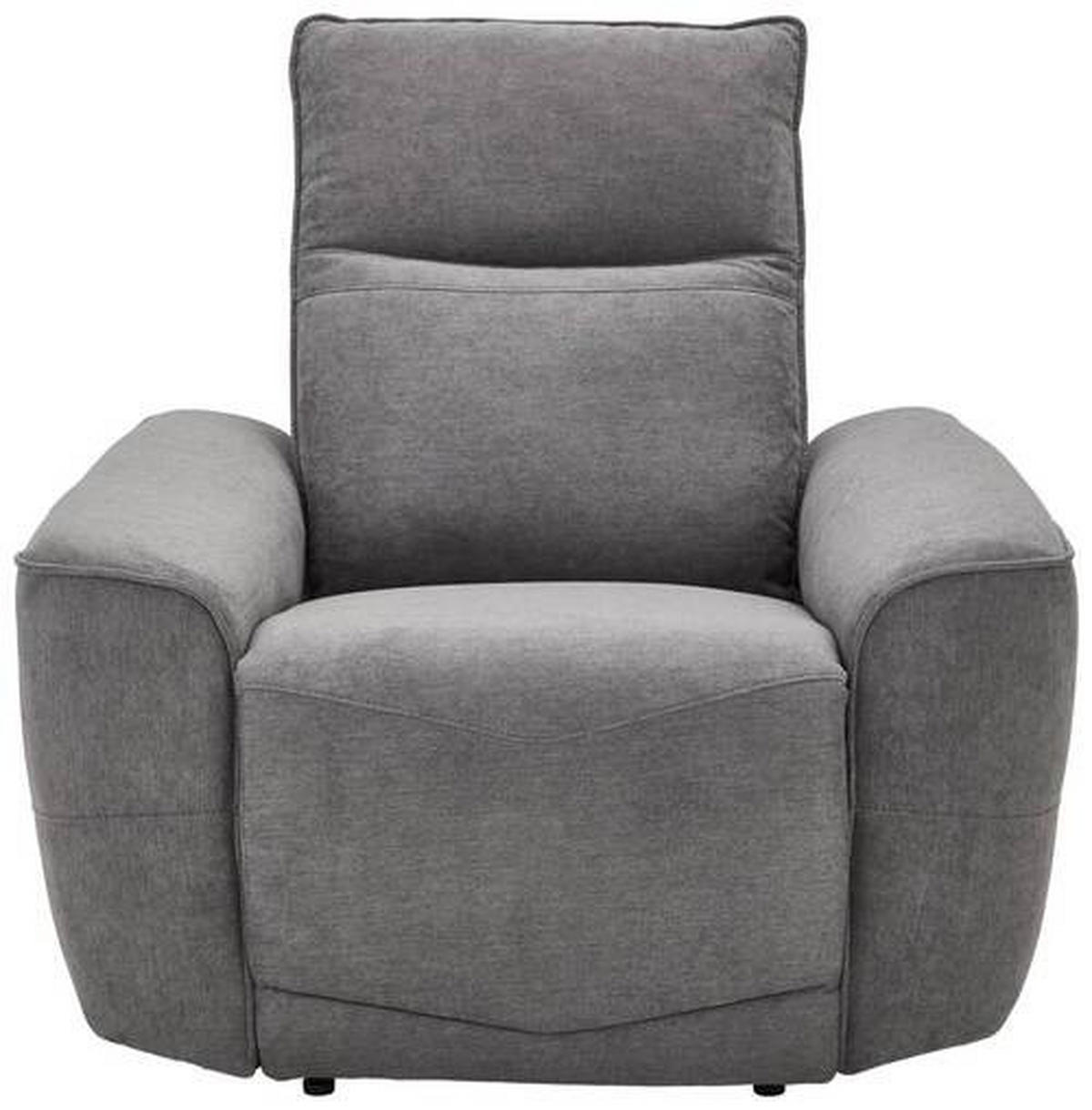 SCAUN DE RELAXARE in metal, textil gri  - negru/gri, Konventionell, metal/textil (100/99/96cm) - Celina Home