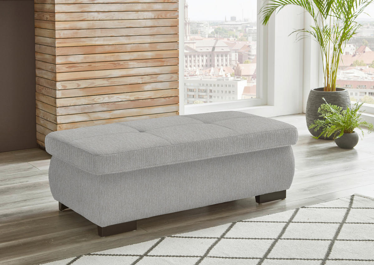 ECKSOFA in Flachgewebe Sandfarben  174/297 cm  - Sandfarben/Schwarz, Design, Textil/Metall (174/297cm) - Beldomo Style