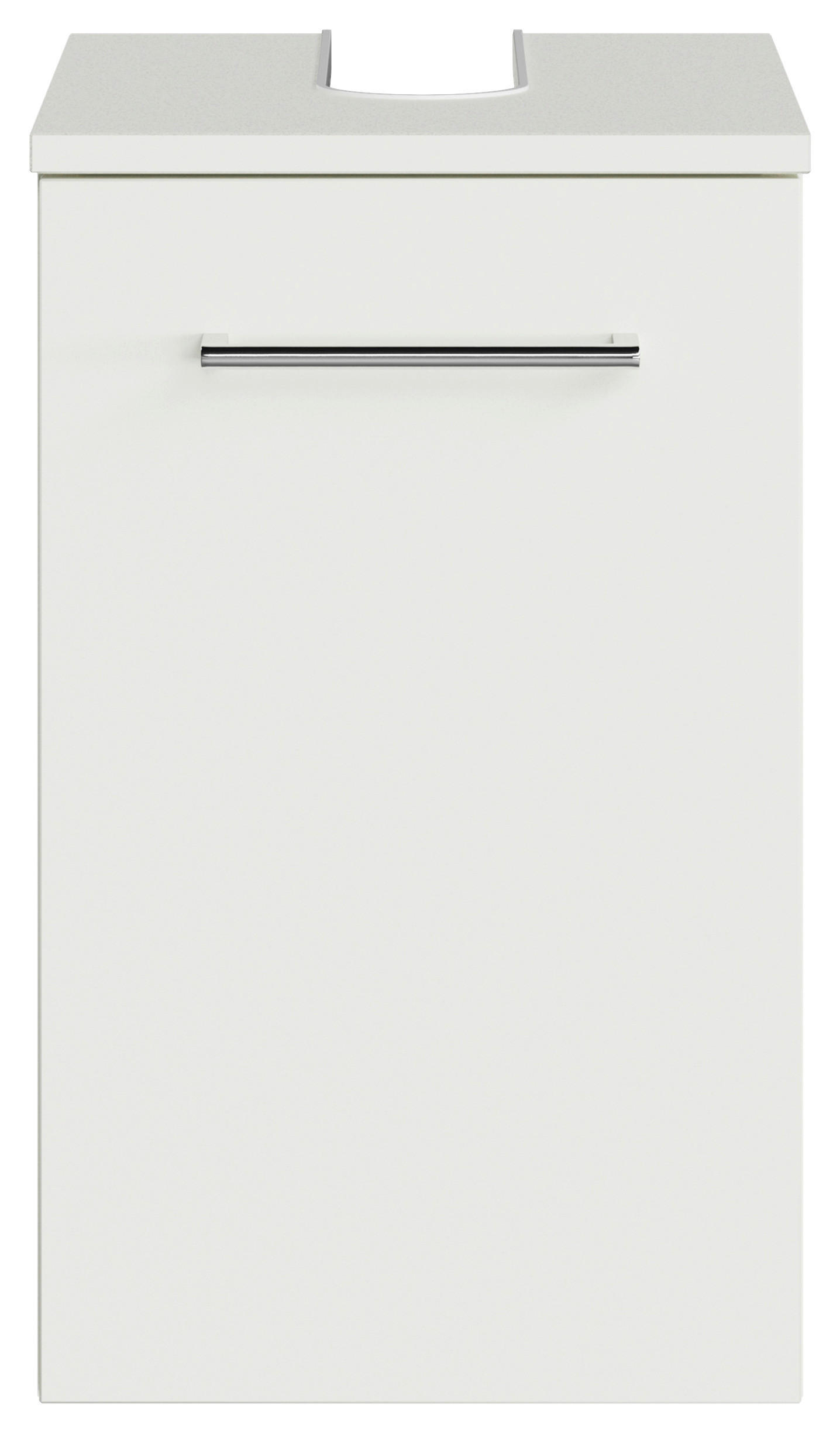WASCHBECKENUNTERSCHRANK 30/49,8/38,3 cm  - Chromfarben/Weiß, KONVENTIONELL, Holzwerkstoff/Metall (30/49,8/38,3cm) - Sadena