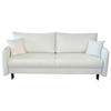 SCHLAFSOFA in Webstoff Weiß  - Schwarz/Weiß, Design, Holz/Kunststoff (216/96/102cm) - MID.YOU