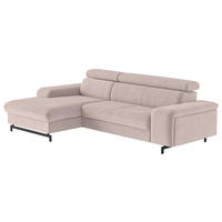 ECKSOFA Creme Chenille  - Creme/Schwarz, Textil/Metall (165/267cm) - MID.YOU