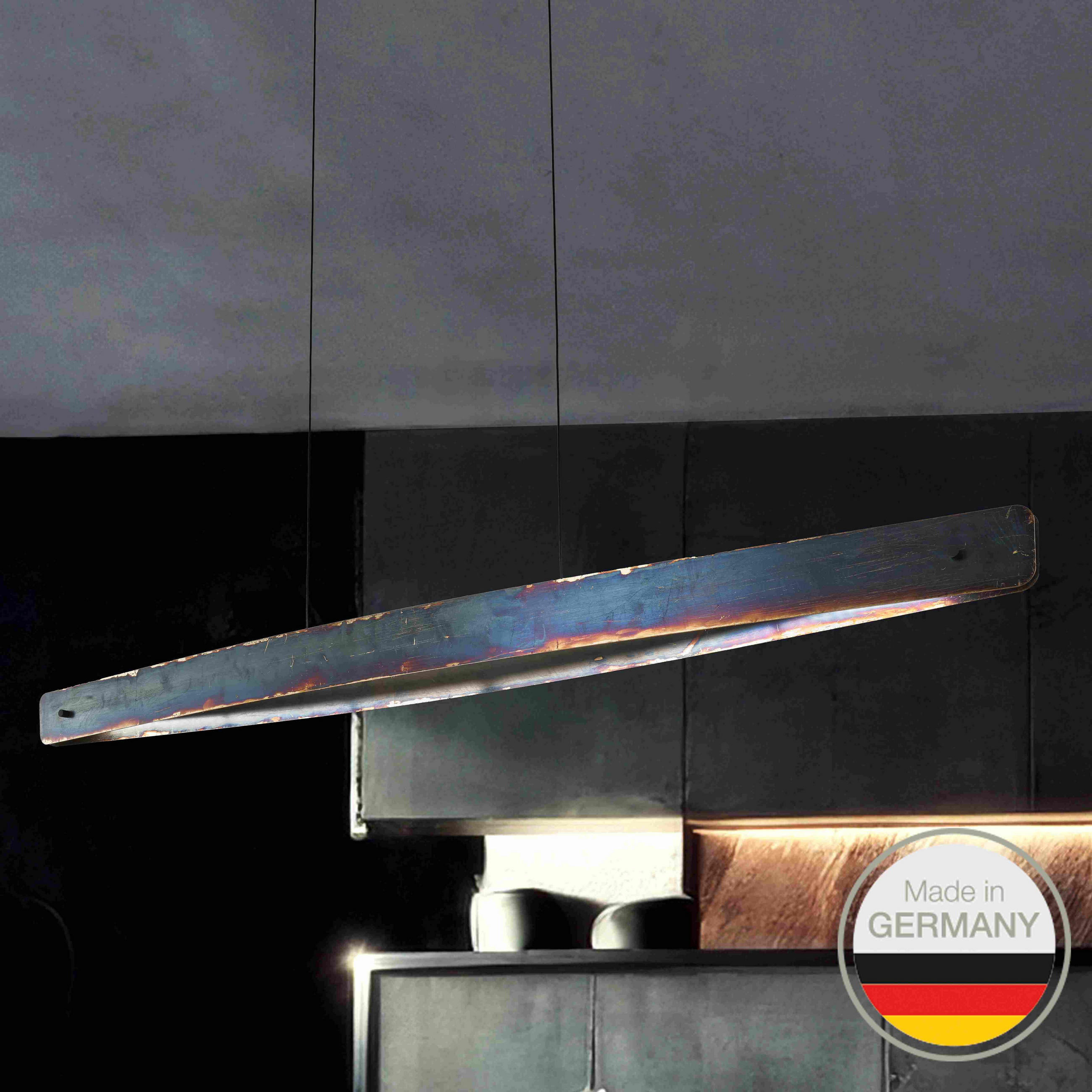 Thumbnail - Ambiente Led-Pendelleuchte 653, Mehrfarbig, Metall, länglich,länglich, 8x7.5x118 cm, Handmade in Germany, Handmade Quali...