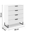 KOMMODE  in 80/92/42 cm  - Dunkelgrau/Weiß, Design, Holzwerkstoff/Metall (80/92/42cm) - Carryhome