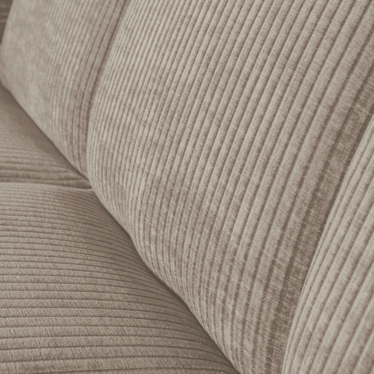 SITZBANK 164/83/73 cm gerippt Sandfarben Kunststoff  - Sandfarben/Schwarz, MODERN, Kunststoff/Textil (164/83/73cm) - Livetastic