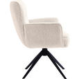 ARMLEHNSTUHL  , Stoffauswahl, Sitzfläche 360° drehbar, automatische Rückholfunktion  , Leinenoptik  ,  - Beige/Schwarz, Design, Textil/Metall (67/86/68cm) - Novel