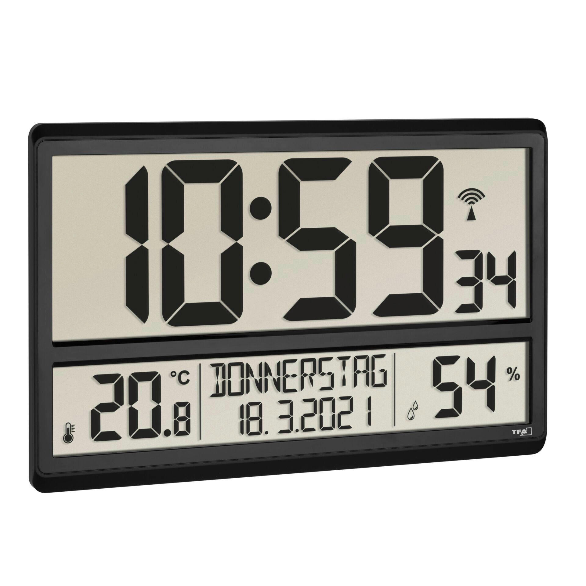 WANDUHR 36/2,8/23,5 cm   - Schwarz, Basics, Kunststoff (36/2,8/23,5cm)