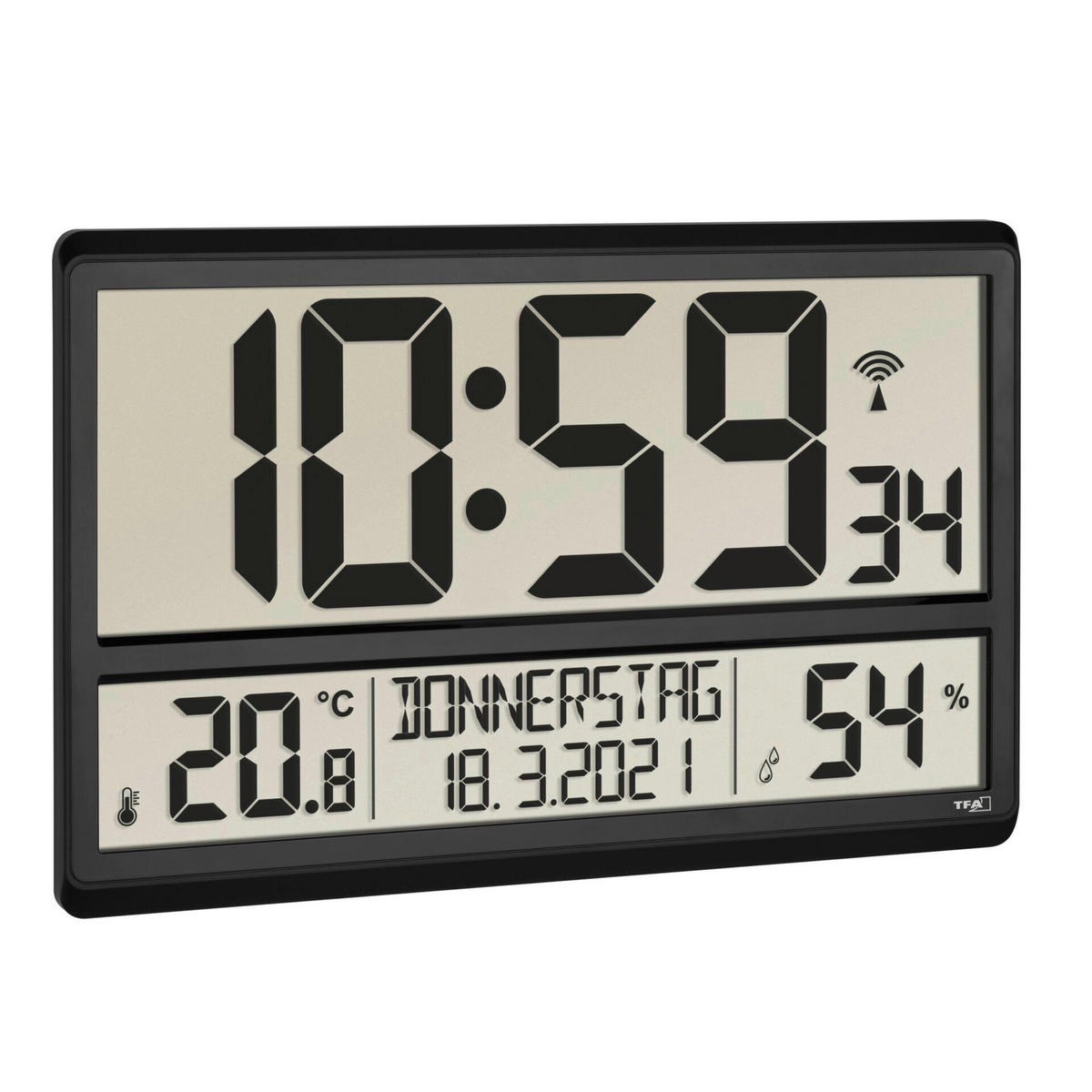 WANDUHR 36/2,8/23,5 cm   - Schwarz, Basics, Kunststoff (36/2,8/23,5cm)