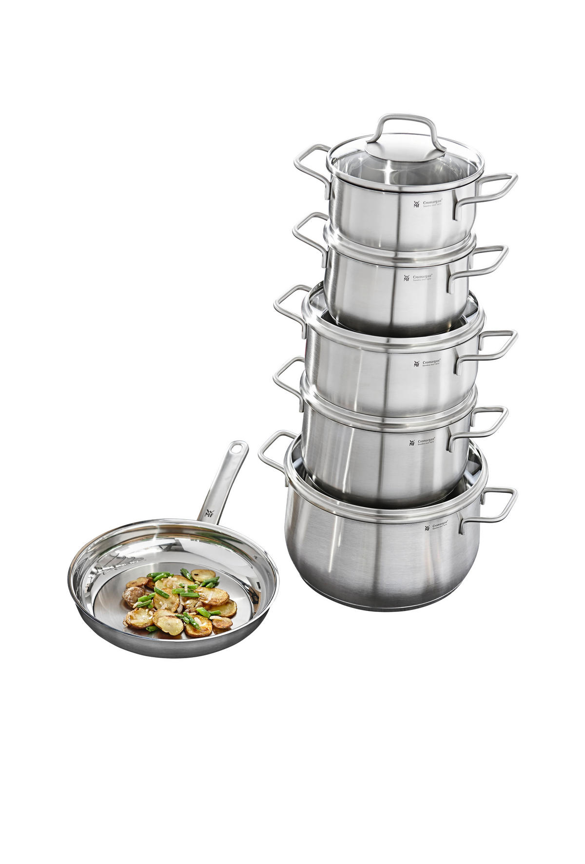 KOCHTOPFSET Brilliant 6-teilig  - Klar/Edelstahlfarben, Basics, Glas/Metall - WMF