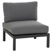 LOUNGESESSEL Anthrazit Aluminium  - Anthrazit, MODERN, Metall (70/70/84cm) - Siena Garden