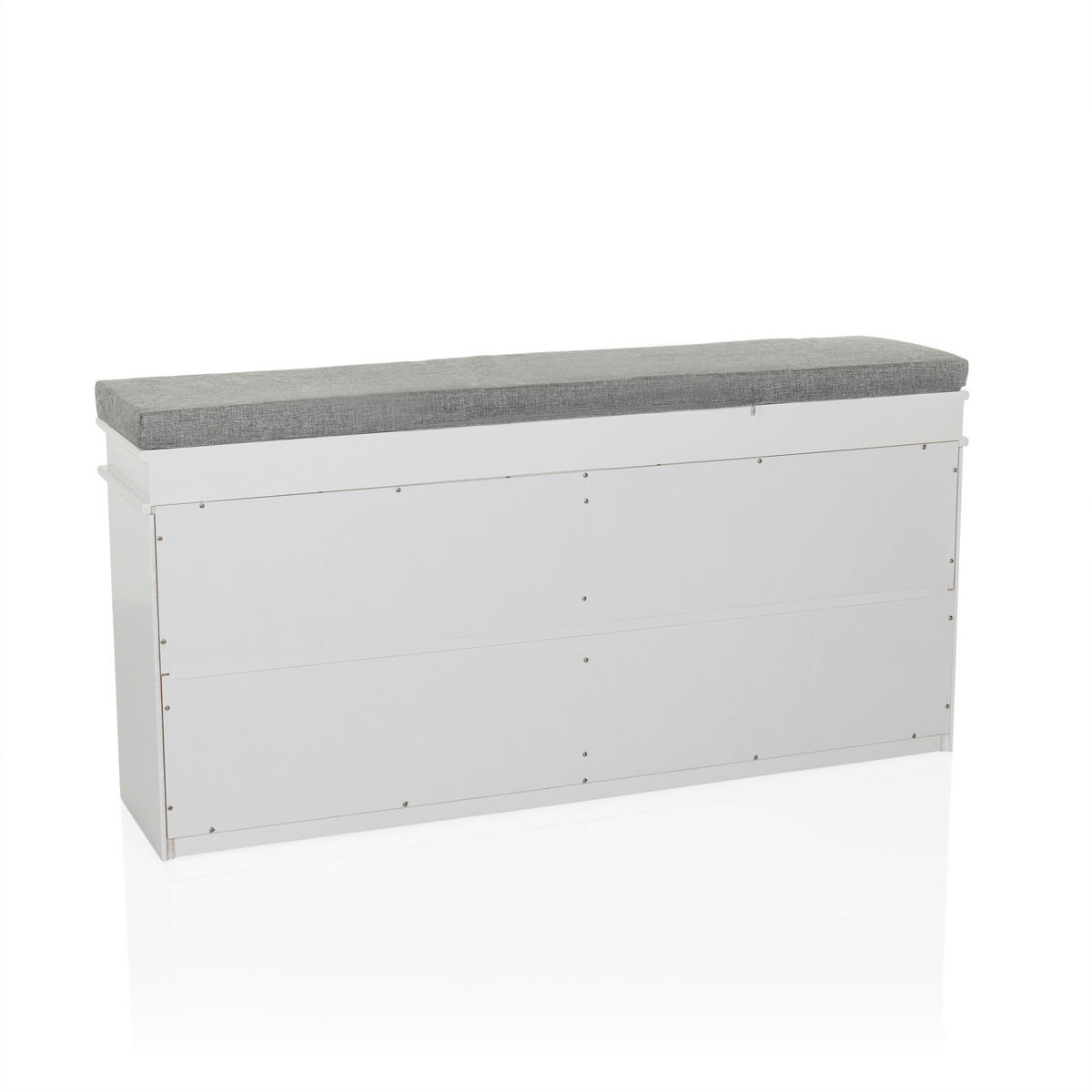 SKOSKÅP  i 104/52/24 cm  - vit/silver, Modern, metall/trämaterial (104/52/24cm) - MID.YOU