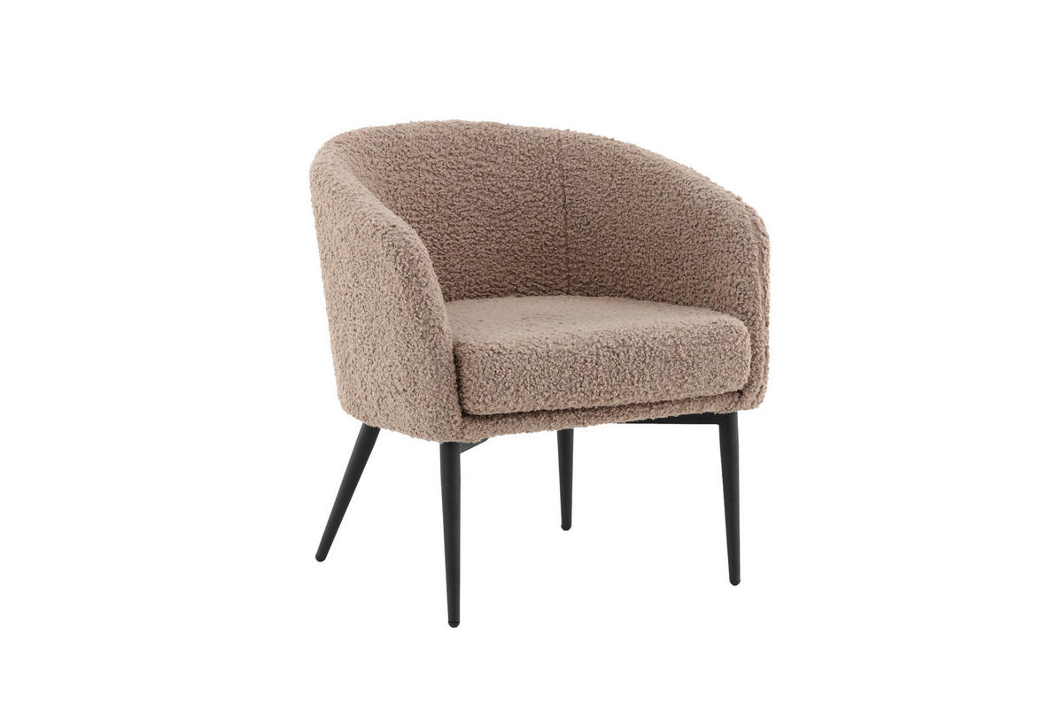 SESSEL in Braun  - Braun, Design, Textil/Metall (83/70/64cm) - Livetastic