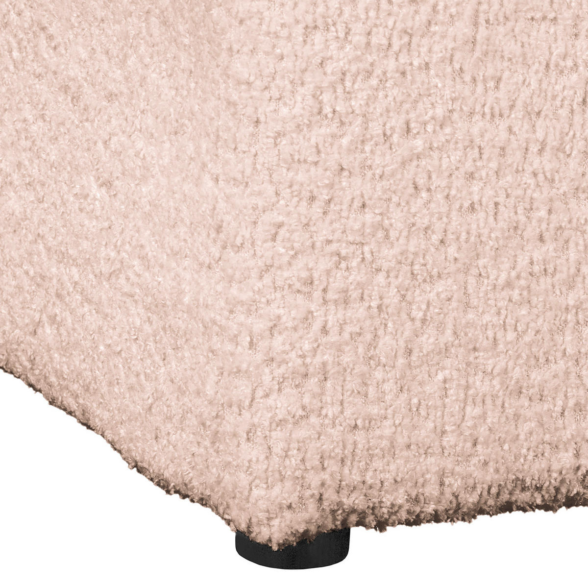 ECKSOFA Naomi in Chenille Rosa Rückenkissen  243/284 cm  - Schwarz/Rosa, Design, Kunststoff/Textil (243/284cm) - P & B