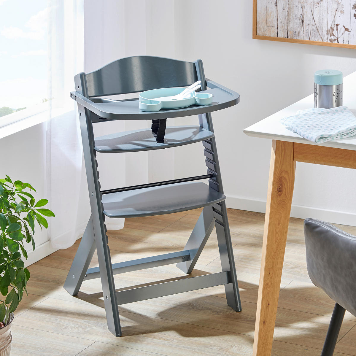 HOCHSTUHL Lunch Dunkelgrau WARM GREY  - Dunkelgrau, LIFESTYLE, Holz (45/50,5/78,5cm) - My Baby Lou