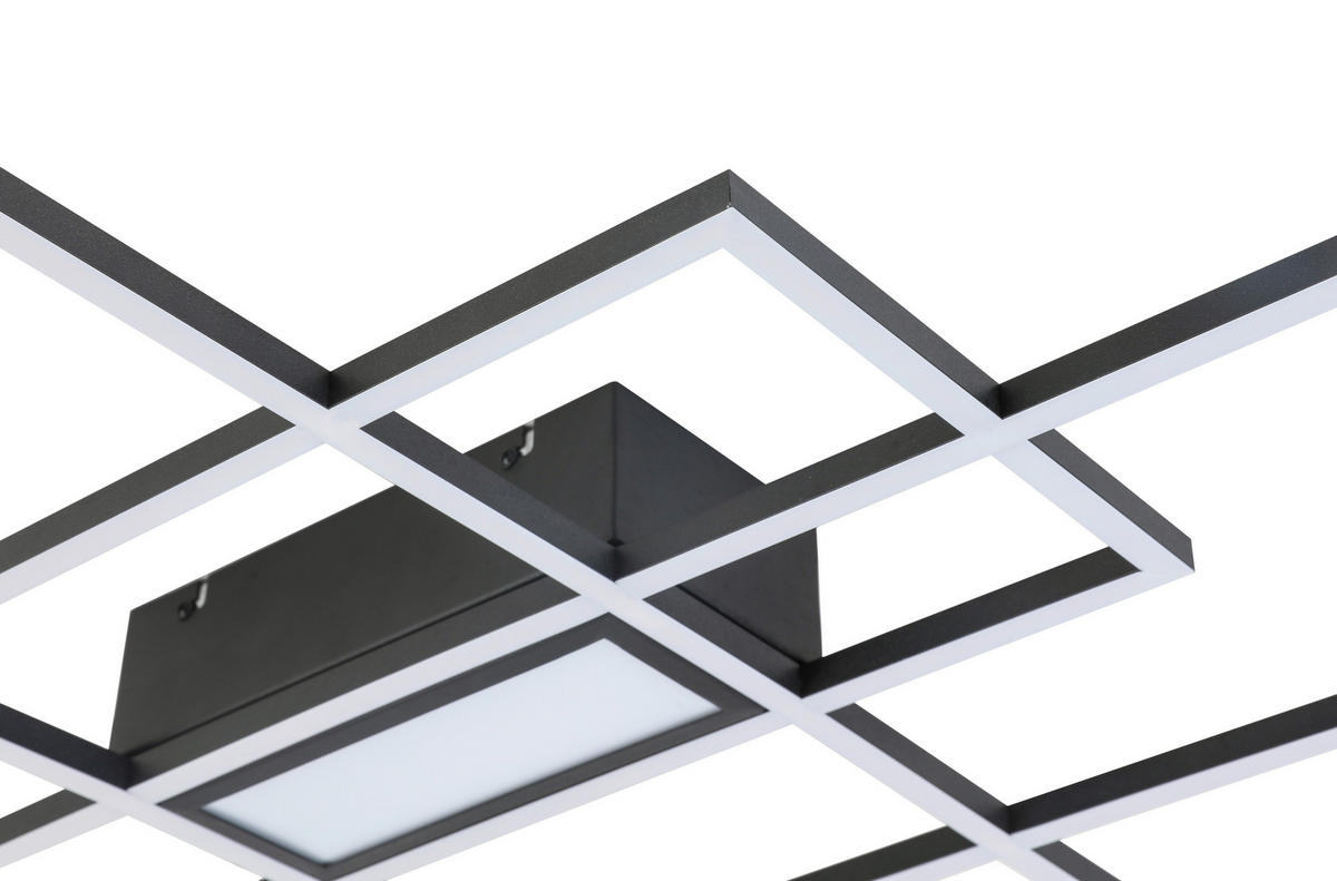 PLAFONIERĂ CU LED - negru, Basics, plastic/metal (100/75/7cm) - Novel
