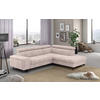 ECKSOFA in Chenille Creme  - Creme/Schwarz, Textil/Metall (262/215cm) - MID.YOU