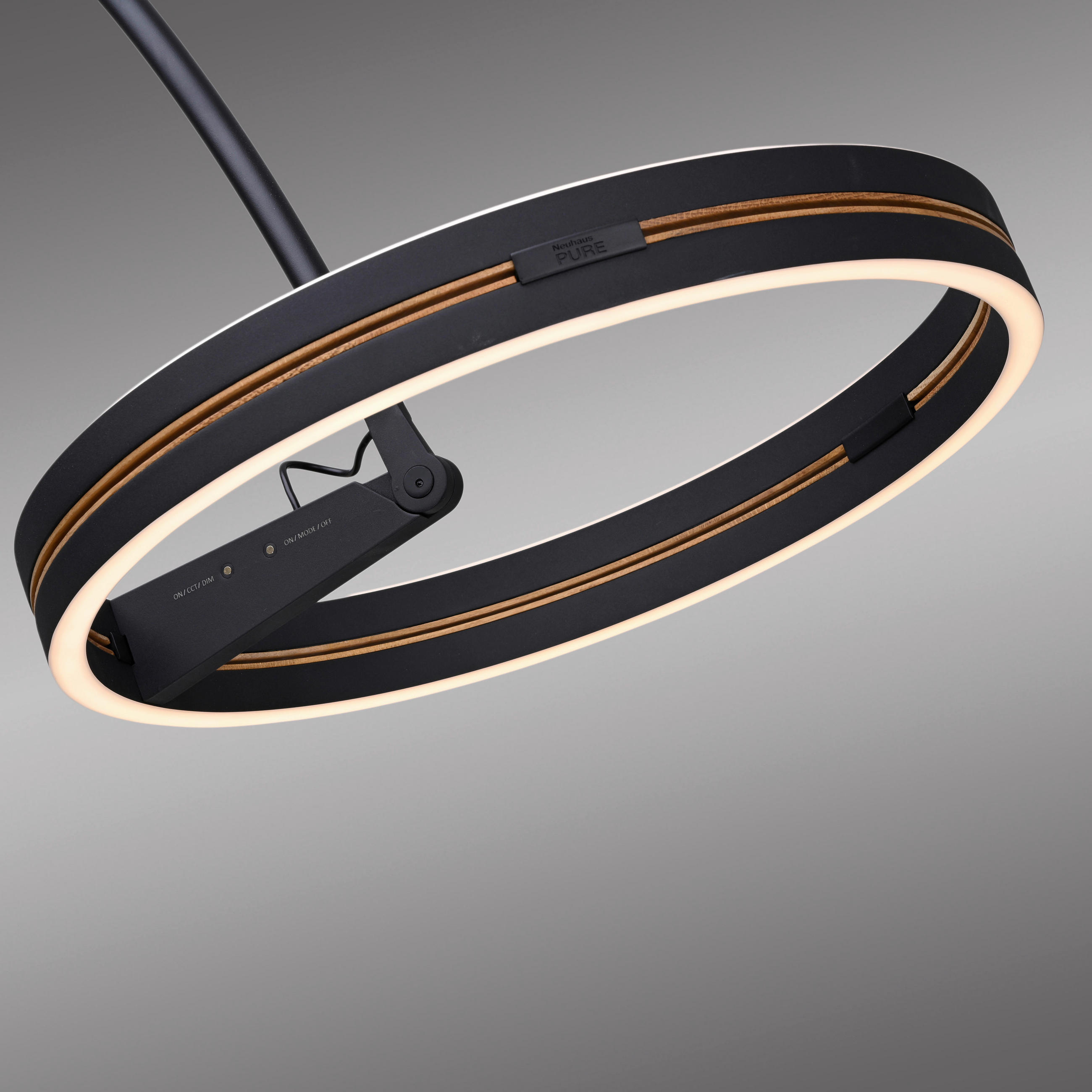 BOGENLEUCHTE - Schwarz, Design, Kunststoff/Metall (290/60/250cm) - Neuhaus PURE