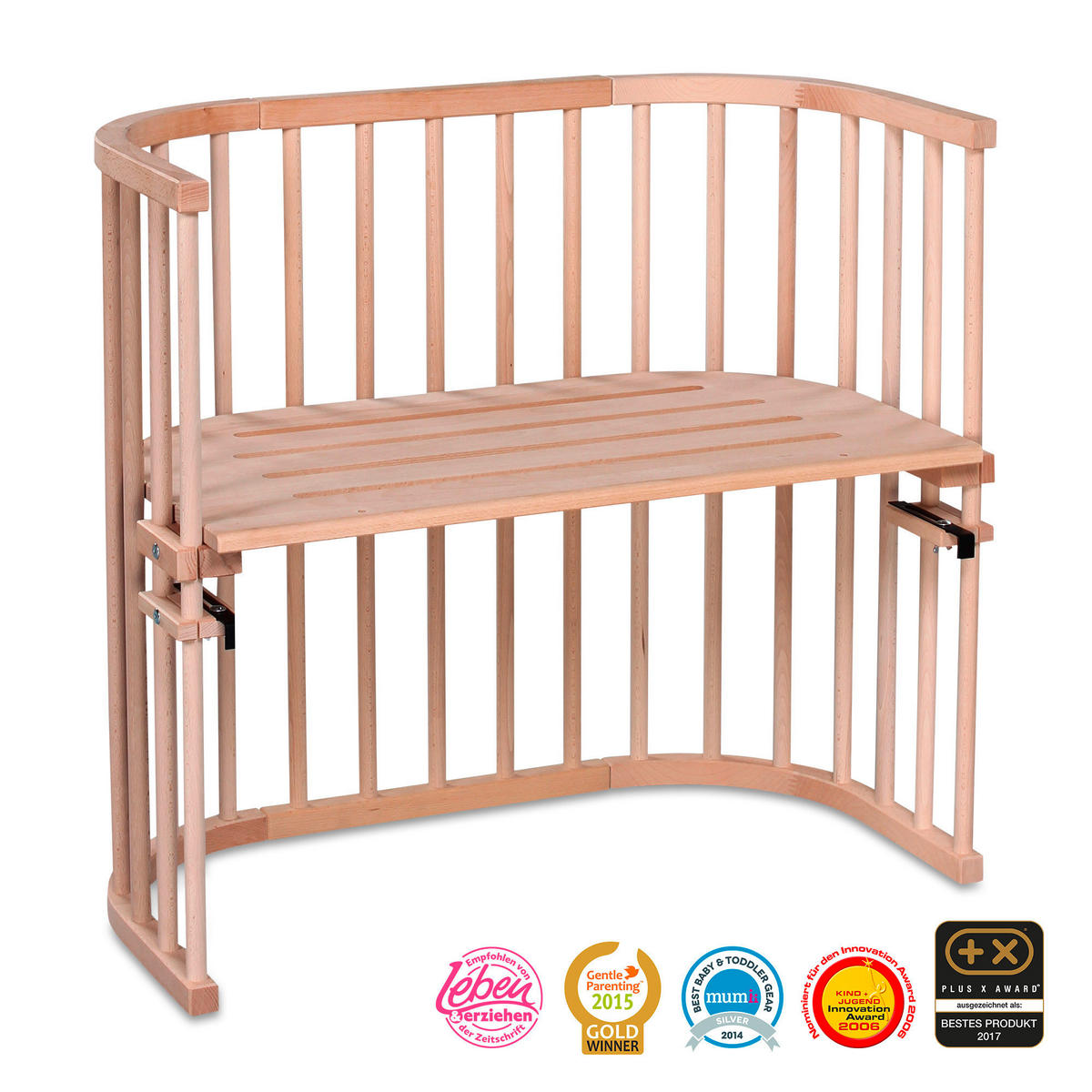 BEISTELLBETT Babybay Original 87/46/79 cm  - Naturfarben, Basics, Holz (87/46/79cm) - Babybay