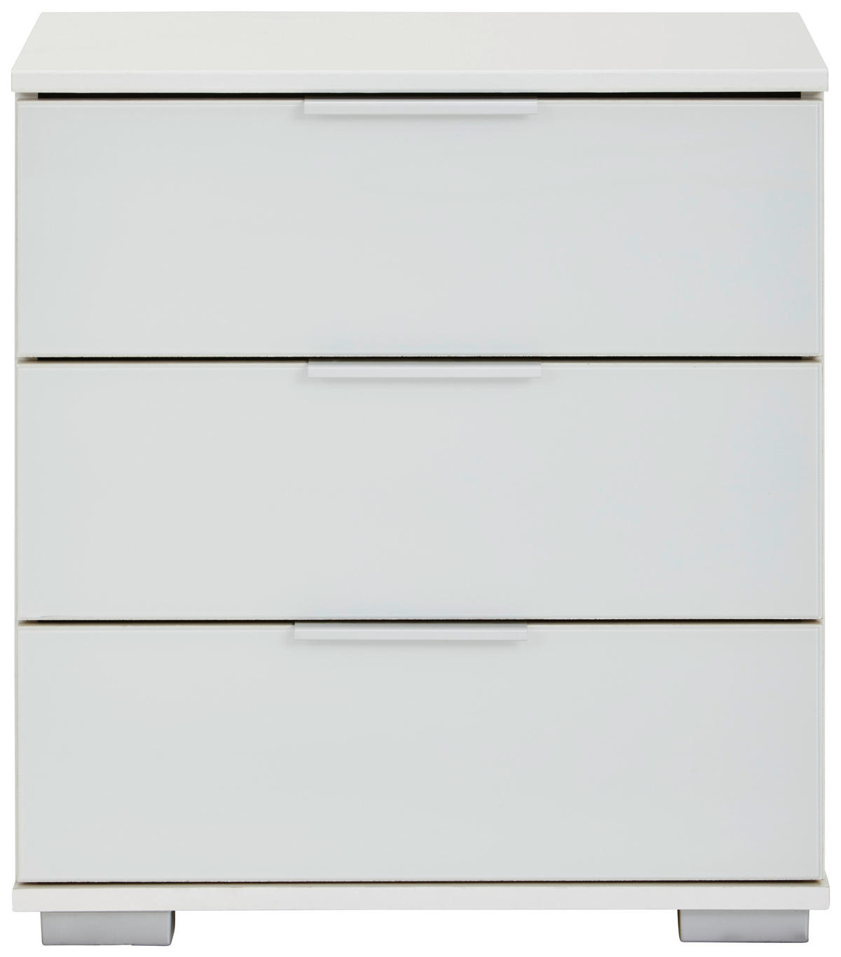 NOČNÍ STOLEK, bílá, 52/58/38 cm - bílá/barvy chromu, Design, kov/kompozitní dřevo (52/58/38cm) - Carryhome