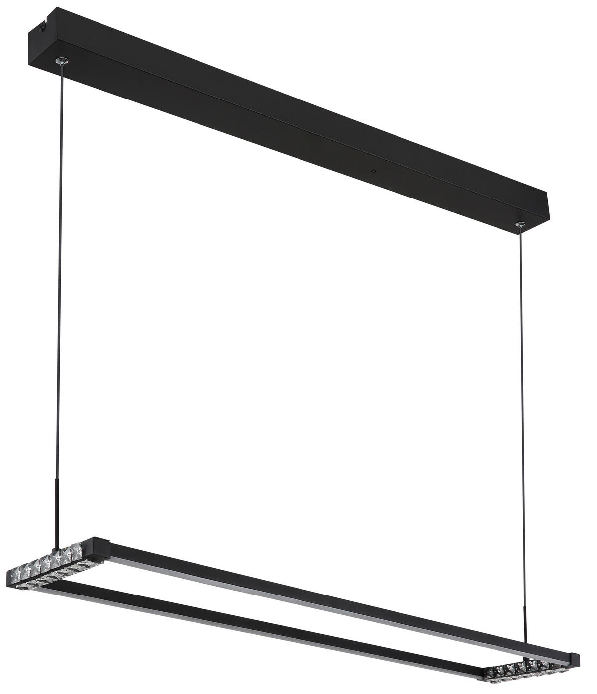 LED-HÄNGELEUCHTE 102,5/20,6/150 cm    - Klar/Weiss, Design, Kunststoff/Metall (102,5/20,6/150cm) - Globo