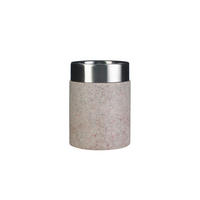 ZAHNPUTZBECHER Metall, Kunststoff  - Beige, Basics, Kunststoff/Metall (7,5/10,4/7,5cm) - Sadena