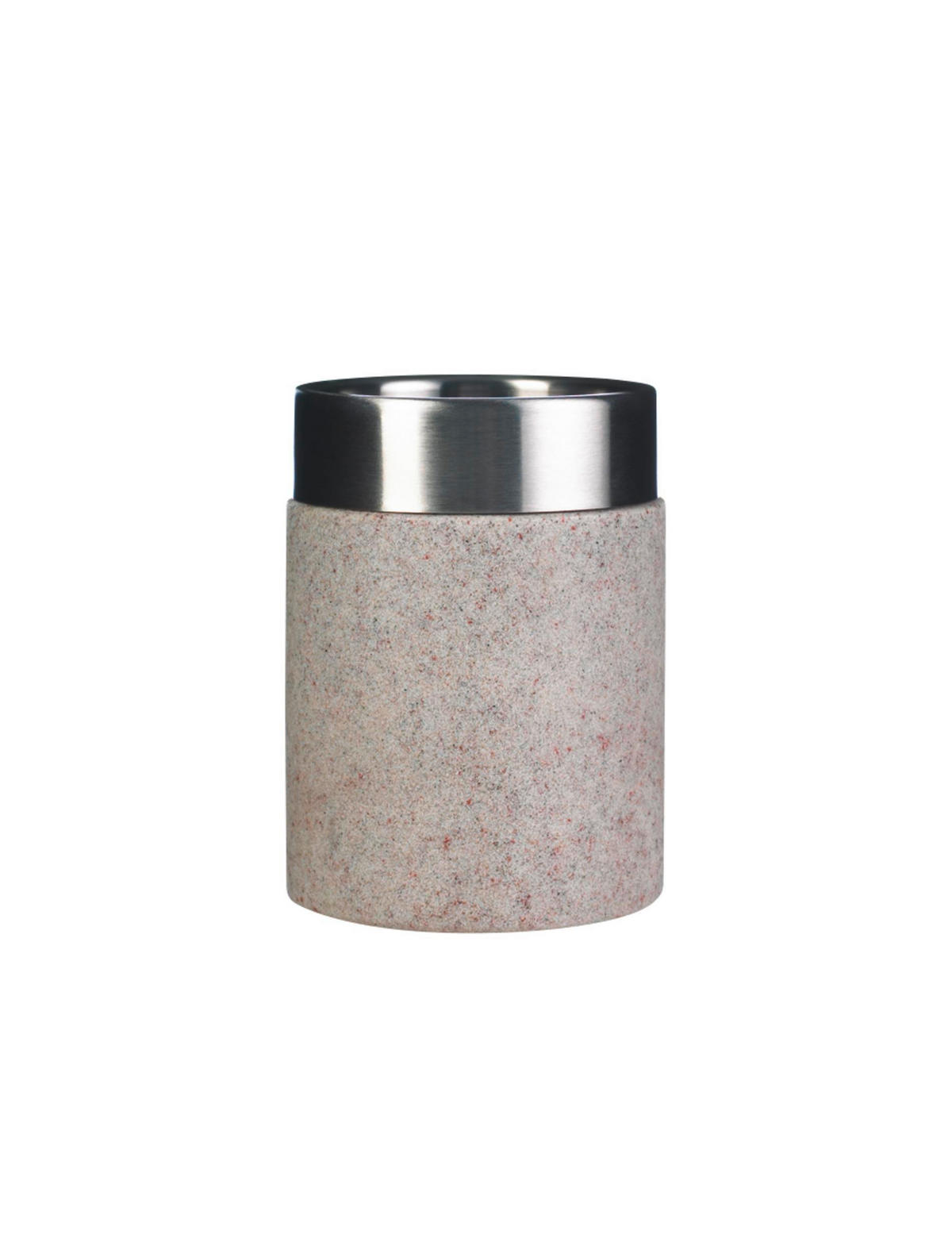 ZAHNPUTZBECHER Metall, Kunststoff  - Beige, Basics, Kunststoff/Metall (7,5/10,4/7,5cm) - Sadena