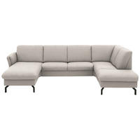 WOHNLANDSCHAFT  in Flachgewebe Beige  - Beige/Schwarz, KONVENTIONELL, Textil/Metall (170/307/190cm) - Beldomo Comfort