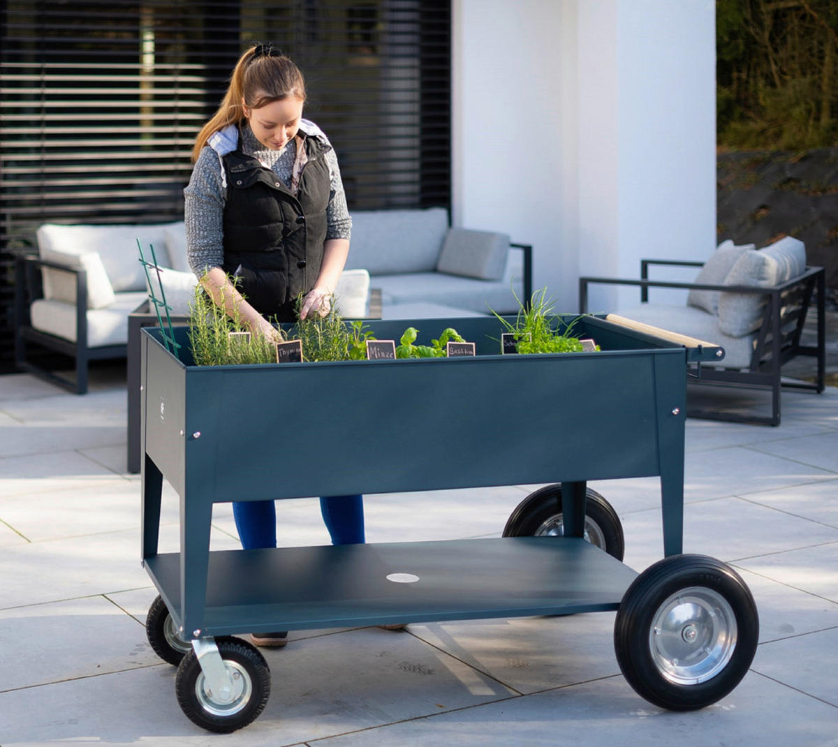 HOCHBEET  - Anthrazit, Basics, Metall (60/80/120cm) - Ambia Garden