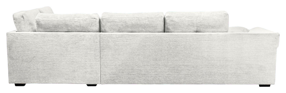 ECKSOFA Naturfarben Cord Zierkissen, Rückenkissen, Schlaffunktion, Rücken echt, Liegefläche im Originalstoff  - Schwarz/Naturfarben, KONVENTIONELL, Holz/Textil (298/202cm) - Carryhome