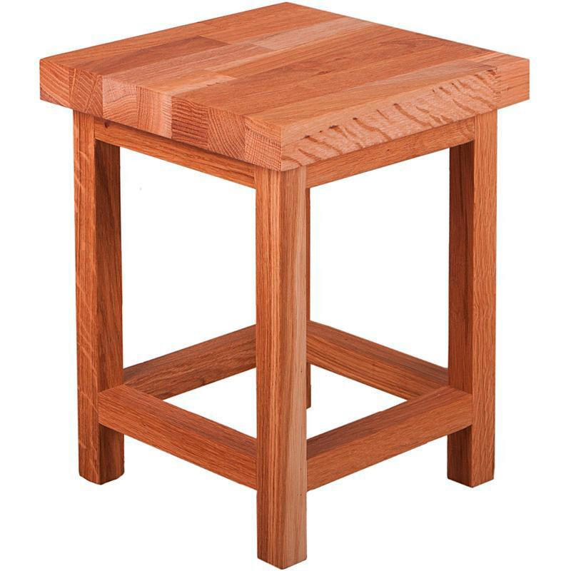 Universalhocker Echtholz  - Eichefarben, Basics, Holz (30/40/30cm) - Gardenson