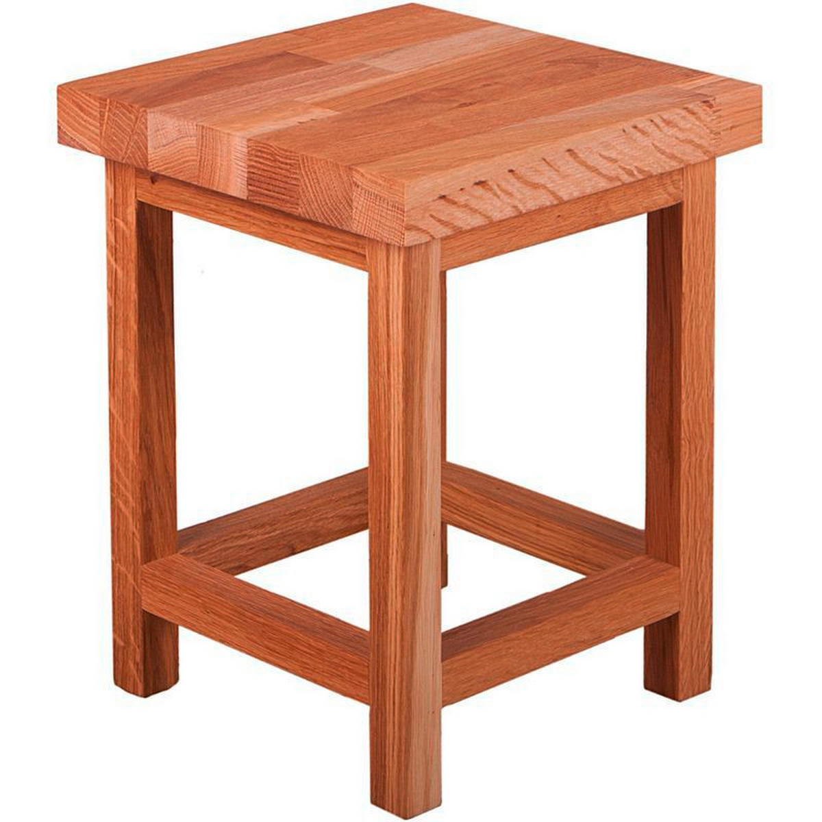 Universalhocker Echtholz  - Eichefarben, Basics, Holz (30/40/30cm) - Gardenson
