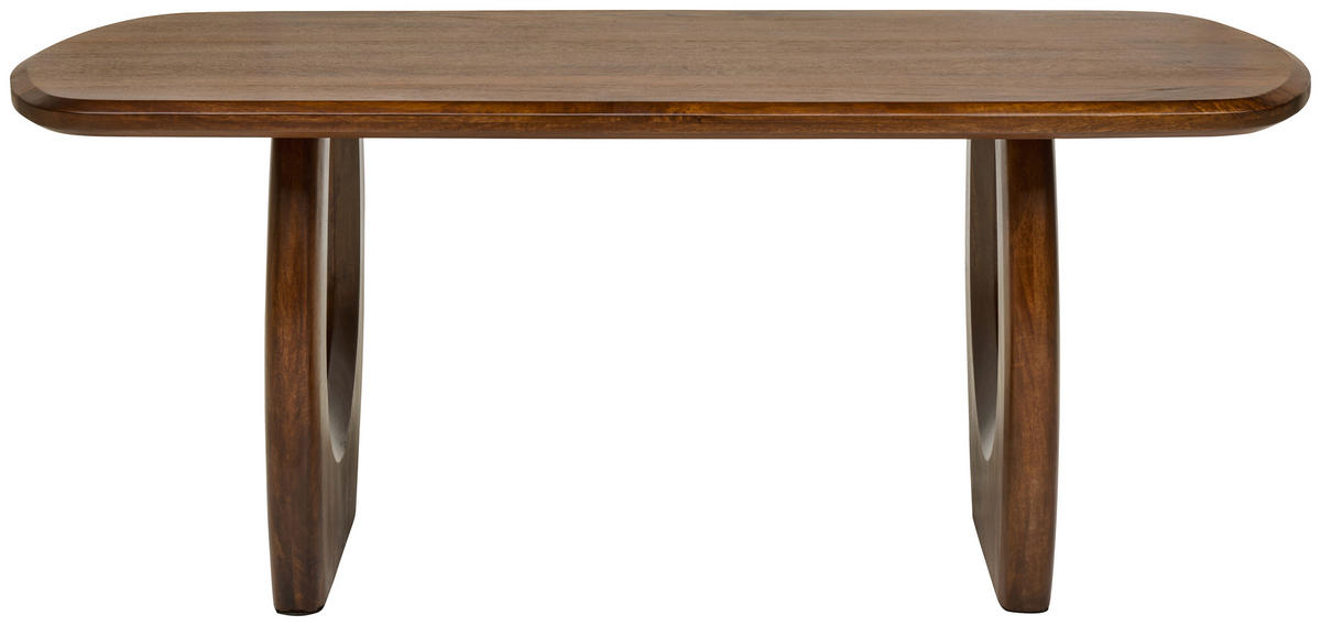 ESSTISCH 200/76/100 cm Echtholz  Holz rechteckig Walnussfarben  - Walnussfarben, MODERN, Holz (200/76/100cm) - Livetastic