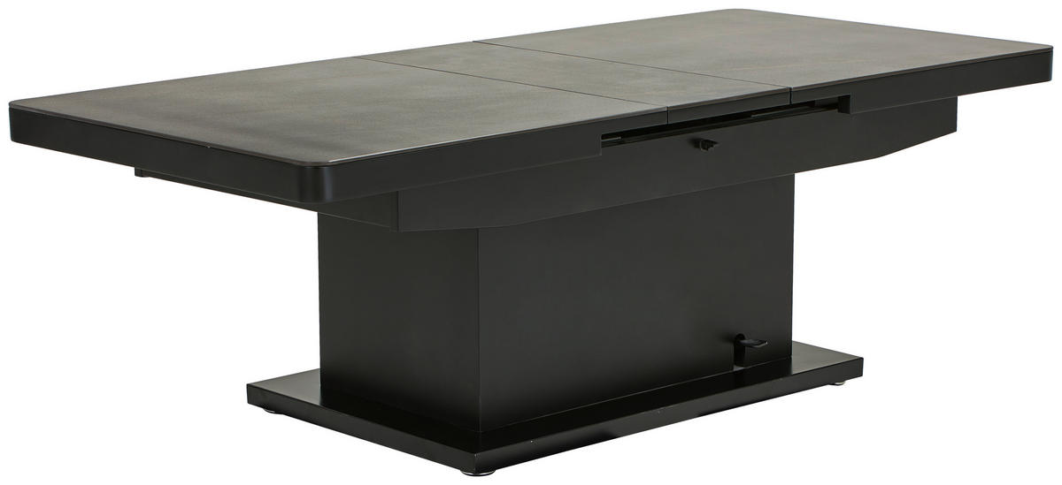 SOFFBORD i metall, keramik 125-150/49,5-79/70 cm  - svart, Design, metall/keramik (125-150/49,5-79/70cm) - Livetastic