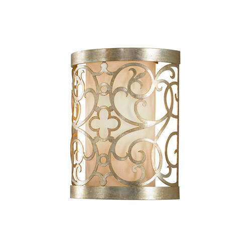 STENSKA SVETILKA  Elstead Arabesque ///220-240 V/E14 - zlate barve/srebrne barve, Basics, kovina (19,7/9,9/24,1cm) - Elstead Lighting