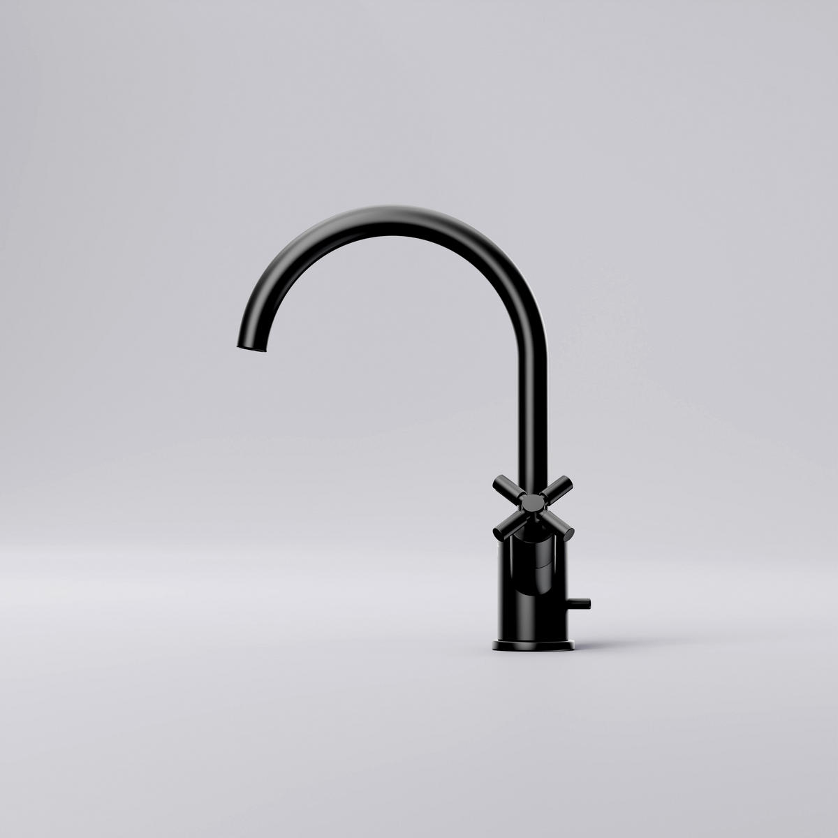 WASCHTISCHARMATUR 5,8/25,5/17,6 cm  - Schwarz, MODERN, Metall (5,8/25,5/17,6cm)