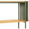 REGAL Grün, Naturfarben  - Naturfarben/Grün, Trend, Holzwerkstoff/Metall (80/133,5/33,8cm) - Xora