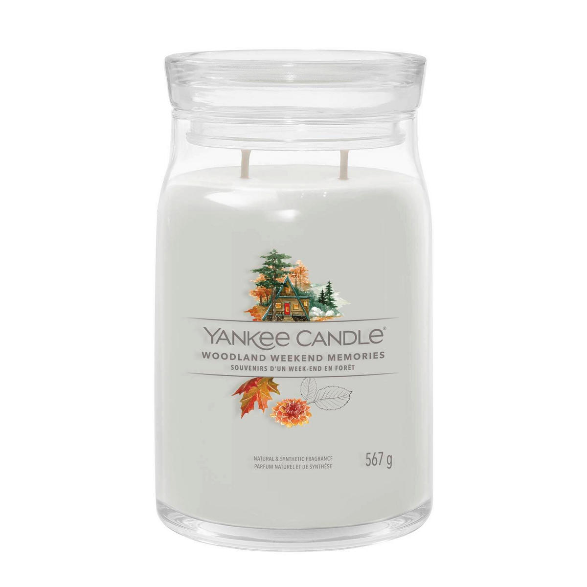 DIŠEČA SVEČA - bela, Basics, steklo (1cm) - Yankee Candle