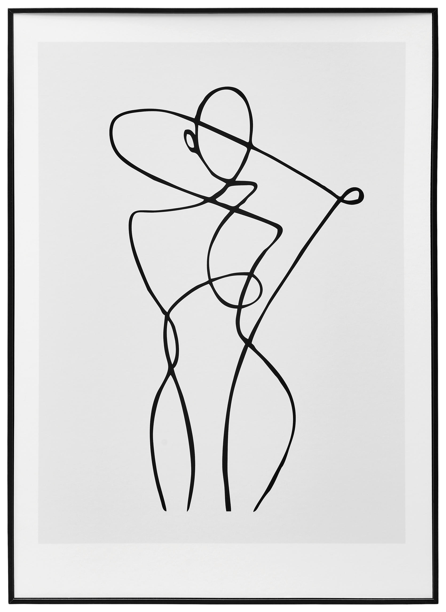 KUNSTDRUCK Abstraktes  - Multicolor/Schwarz, Trend, Papier/Holzwerkstoff (50/70cm) - Monee