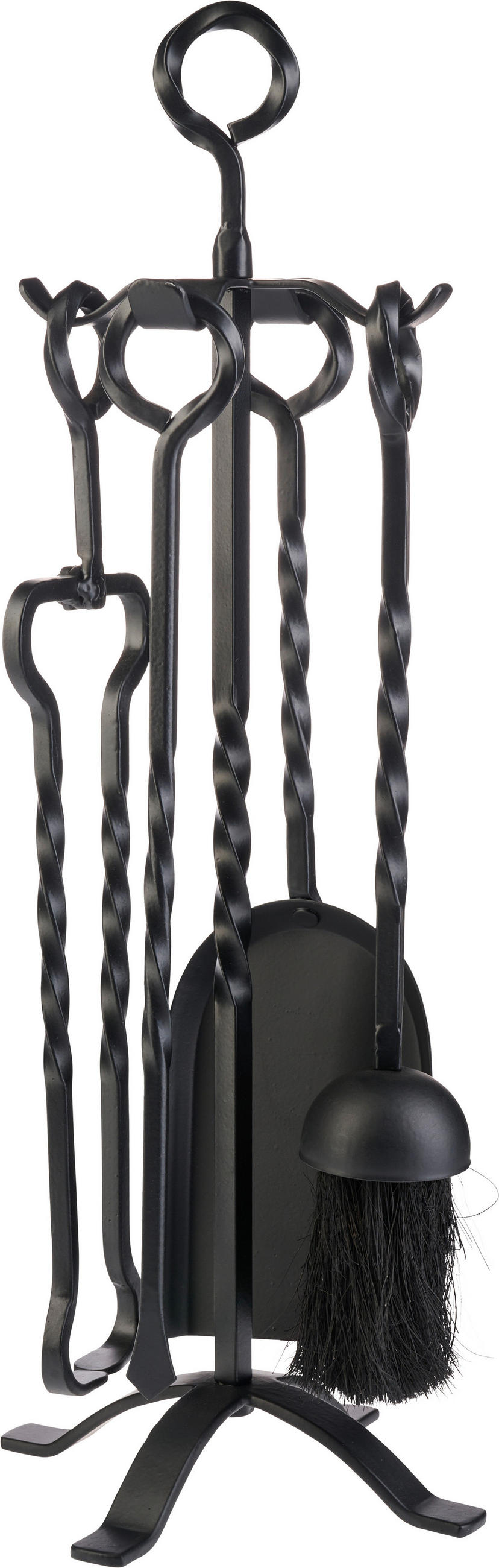 KAMINBESTECK 18/51/18 cm  Metall  - Schwarz, Basics, Metall (18/51/18cm) - Ambia Home