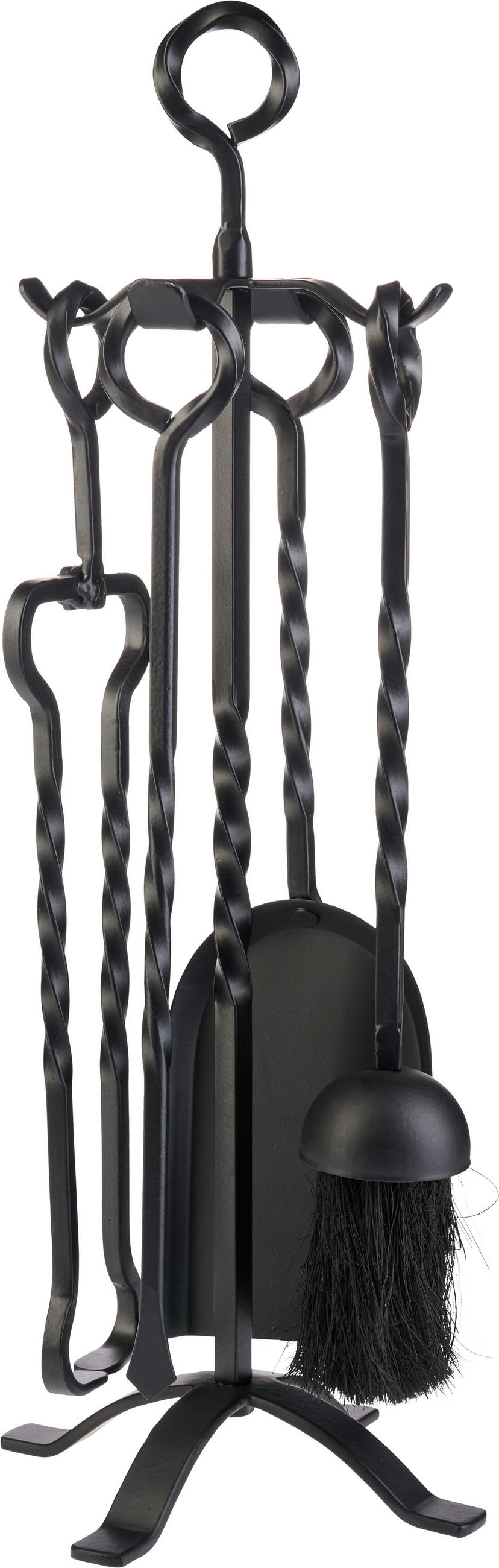 KAMINBESTECK 18/51/18 cm  Metall  - Schwarz, Basics, Metall (18/51/18cm) - Ambia Home