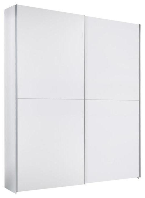 SKŘÍŇ S POSOUVACÍMI DVEŘMI, bílá, 170/195/59 cm - bílá/barvy stříbra, Moderní (170/195/59cm) - P & B