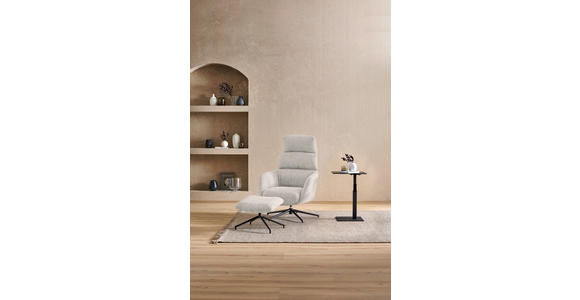 RELAXSESSELSET in Metall, Textil Schwarz, Beige  - Beige/Schwarz, Design, Textil/Metall (74/110/89cm) - Dieter Knoll