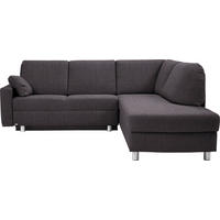 ECKSOFA in Chenille Schieferfarben, Dunkelgrau  227/208 cm  - Schieferfarben/Dunkelgrau, KONVENTIONELL, Textil/Metall (227/208cm) - Sedda